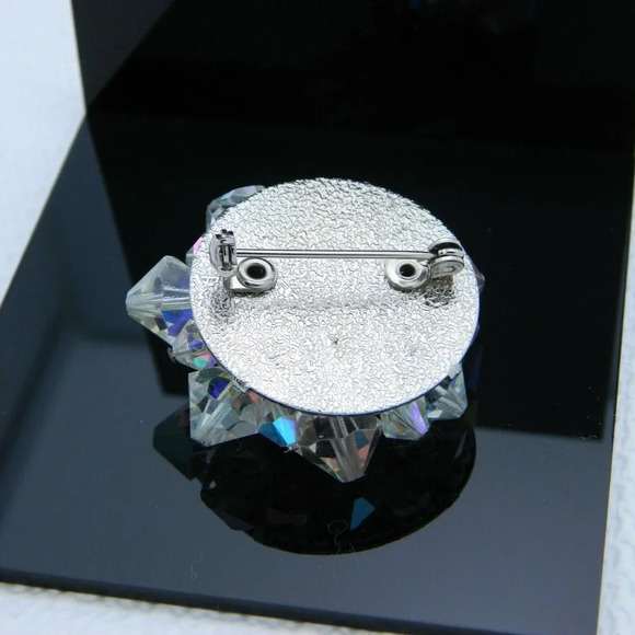 Clear AB Demi Parure Crystal Rhinestone Brooch - Picture 3 of 3